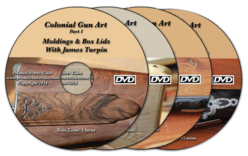 Colonial Gun Art with James Turpin: Moldings & Box Lids, Stock Carving, Wire Inlay, Engraving (4 DVD set)