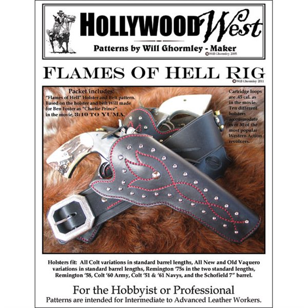 Flames of Hell Holster & Gun Belt Pattern Pack by Will Ghormley