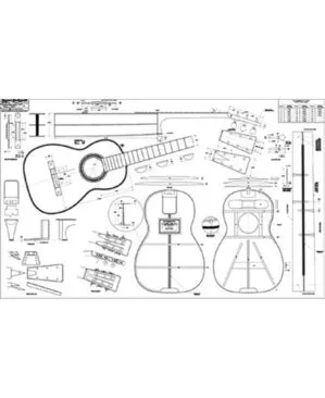 Spanish-style Martin Guitar Full-Scale 36" x 58" Plan
